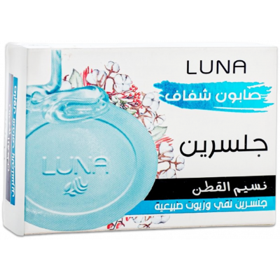 LUNA GLYCERIN TRANSPARENT SOAP WITH COTTON FLOWERS & NATURAL OILS 100 GM
